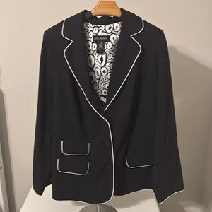 Black Blazer with White Trim